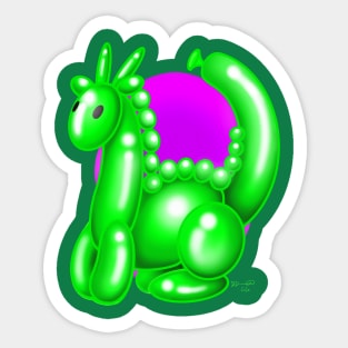 Balloon Dragon grrrrrr Sticker